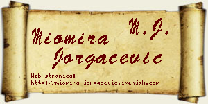 Miomira Jorgačević vizit kartica
